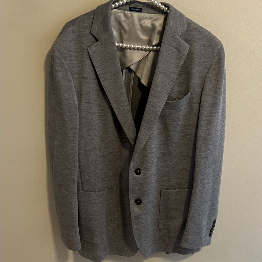Peter Millar Crown Crafted Holden Gale Gray Jersey Soft Men’s Jacket. Size 44R